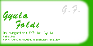 gyula foldi business card